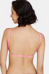 Zivame Beautiful Basics Double Layered Non Wired Full Coverage Backless Bra - Morning Glory — thumbnail 4